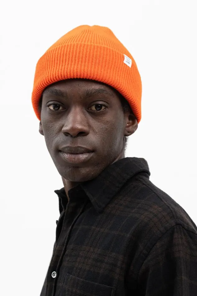 Men Norse Beanie Blood Orange Norse Projects Beanies
