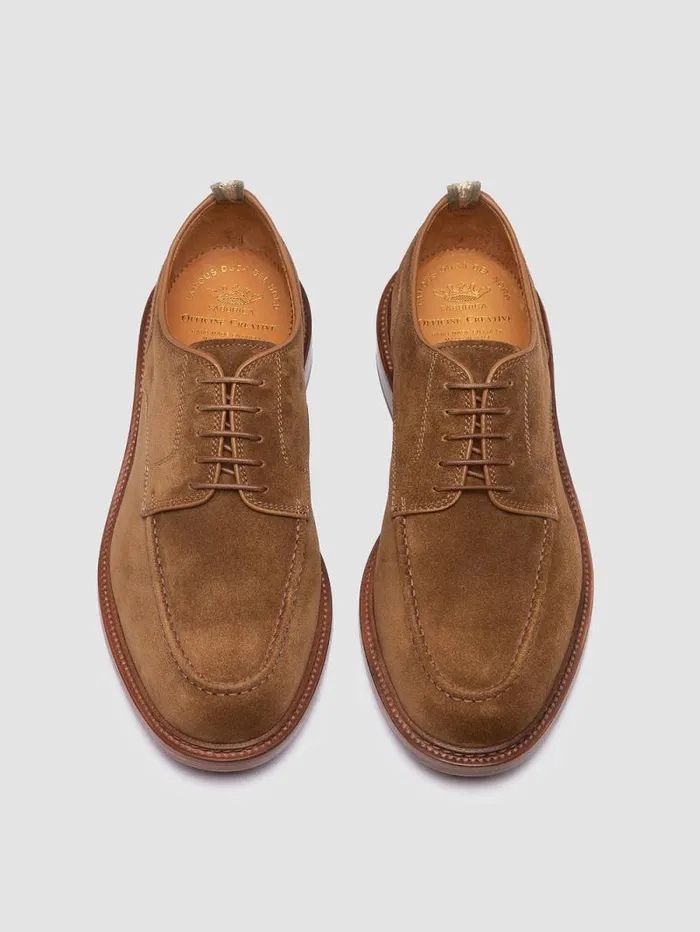 Men Officine Creative Footwear ASTON 002 Brown Suede Derby Shoes Men Officine Creative Footwear ASTON 002 Brown Suede Derby Shoes