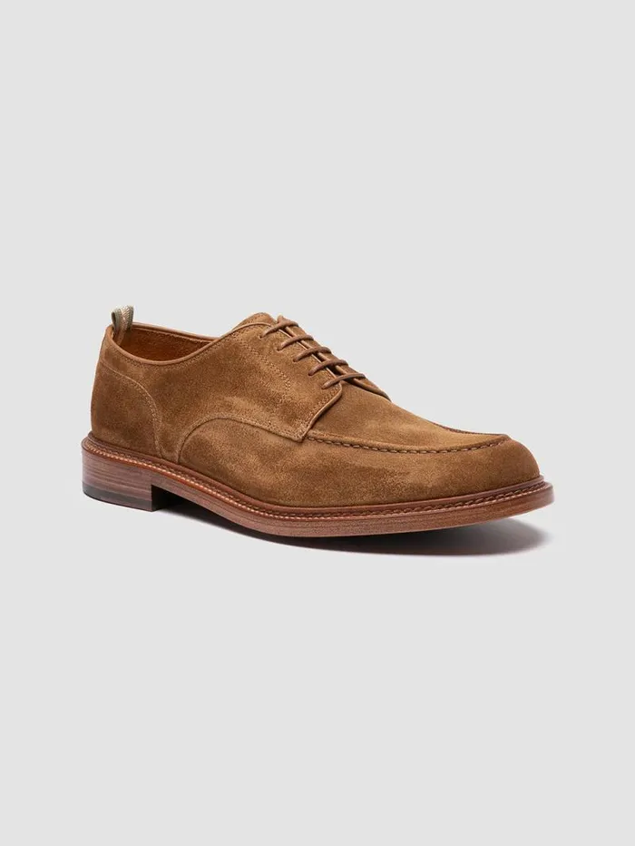 Men Officine Creative Footwear ASTON 002 Brown Suede Derby Shoes Men Officine Creative Footwear ASTON 002 Brown Suede Derby Shoes