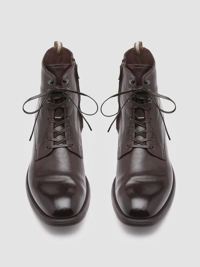Men Officine Creative Footwear CHRONICLE 004 Ebony Leather Ankle Boots Men Officine Creative Footwear CHRONICLE 004 Ebony Leather Ankle Boots