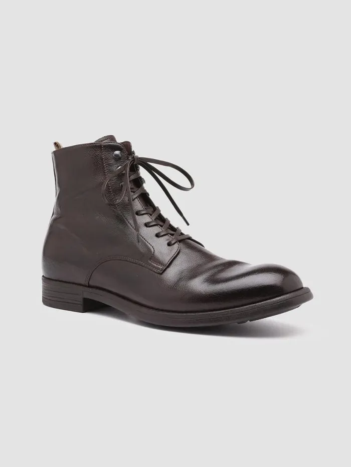 Men Officine Creative Footwear CHRONICLE 004 Ebony Leather Ankle Boots Men Officine Creative Footwear CHRONICLE 004 Ebony Leather Ankle Boots
