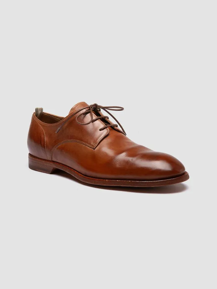 Men Officine Creative Footwear SOUND 002 Brown Leather Derby Shoes