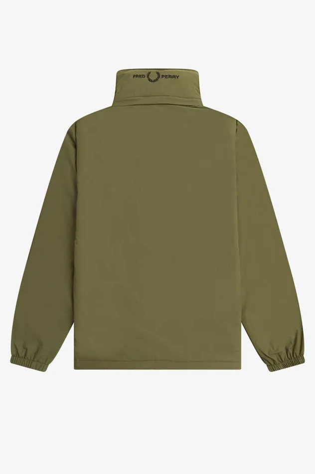 Men Patch Pocket Zip Through Jacket Uniform Green Fred Perry Coats and Jackets