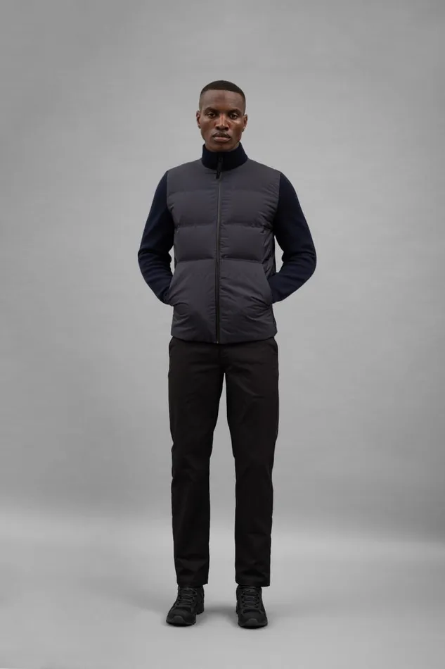 Men Pertex Shield Hybrid Knit Full Zip Jacket Dark Navy Norse Projects Outerwear