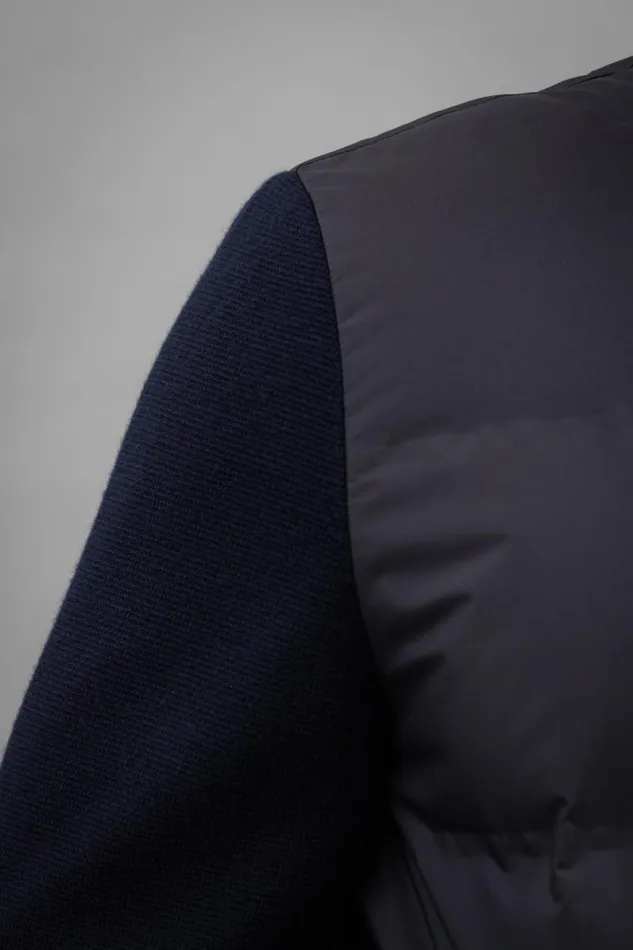 Men Pertex Shield Hybrid Knit Full Zip Jacket Dark Navy Norse Projects Outerwear