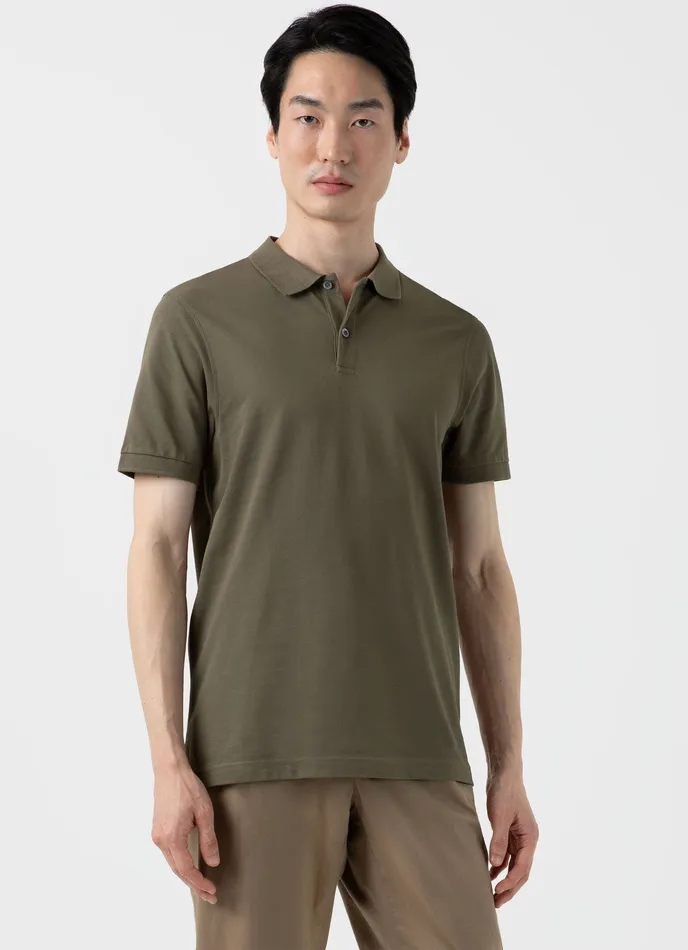 Men Piqu Polo Shirt Khaki Polo Shirts ussunspel Men Piqu Polo Shirt Khaki Polo Shirts ussunspel