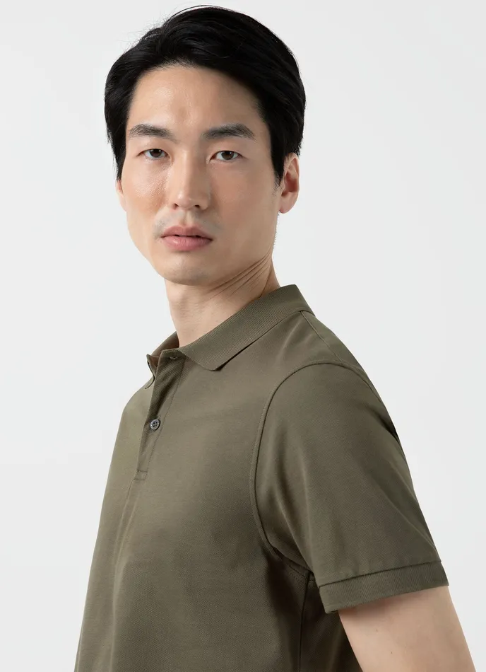 Men Piqu Polo Shirt Khaki Polo Shirts ussunspel Men Piqu Polo Shirt Khaki Polo Shirts ussunspel