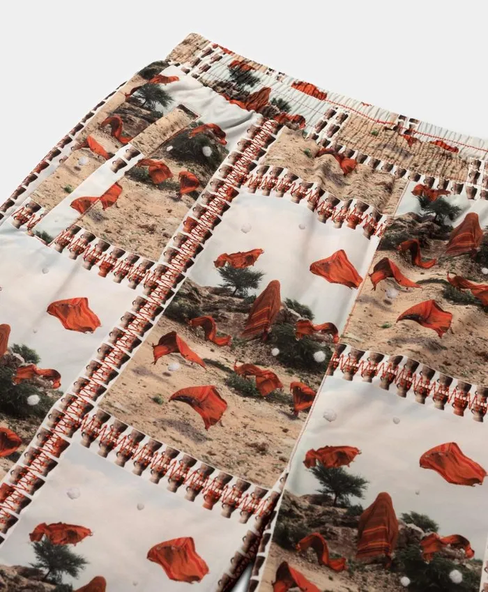 Men Red Grey Rashid Pants Daily Paper Pants Men Red Grey Rashid Pants Daily Paper Pants