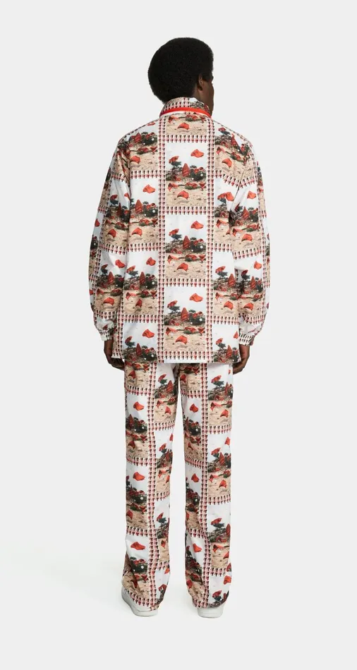 Men Red Grey Rashid Pants Daily Paper Pants Men Red Grey Rashid Pants Daily Paper Pants