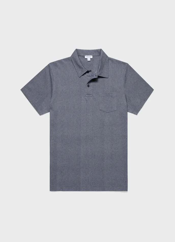 Men Riviera Polo Shirt Navy Twist Polo Shirts ussunspel