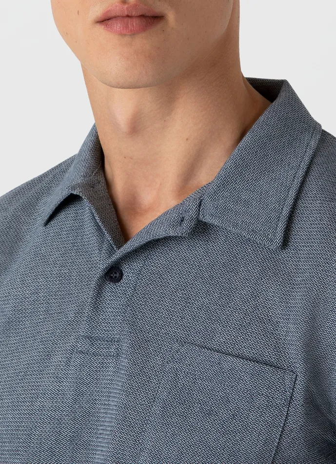 Men Riviera Polo Shirt Navy Twist Polo Shirts ussunspel