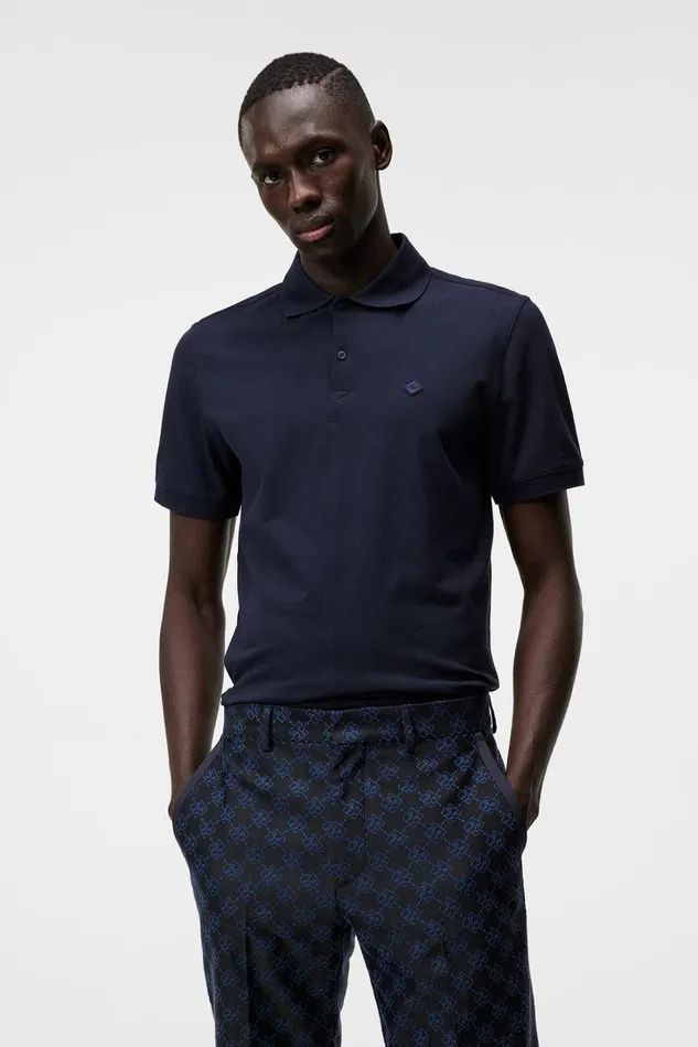 Men Rubi Slim Polo Shirt JL Navy JLindeberg Polo Shirts
