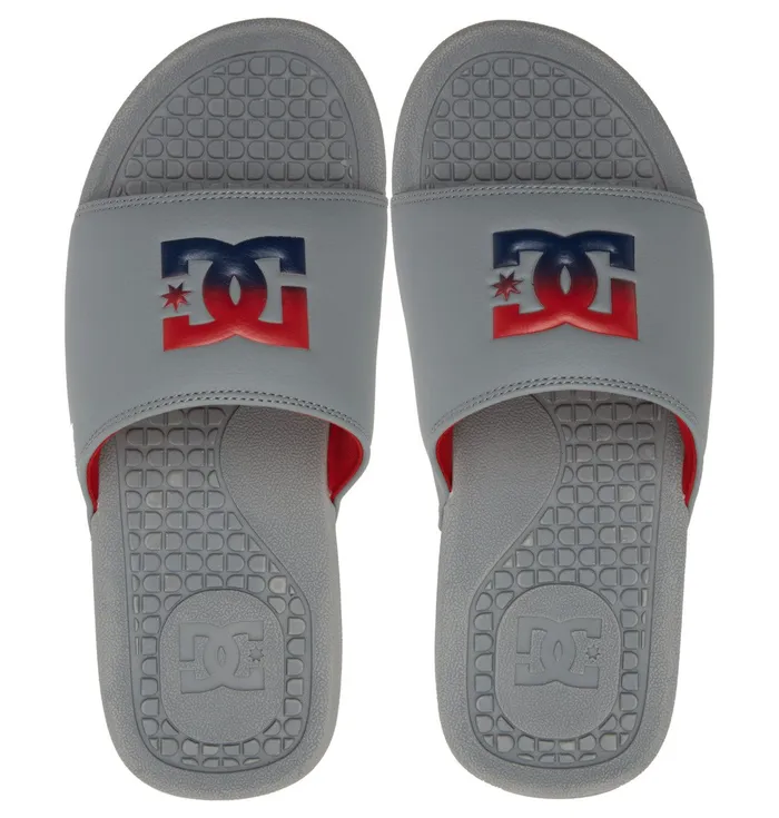 Men Slides DC Shoes Bolsa Slides greyred