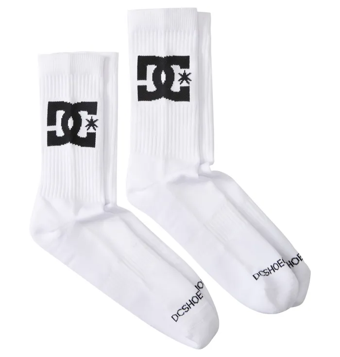 Men Socks DC Shoes DC Star 2Pack Crew Socks white