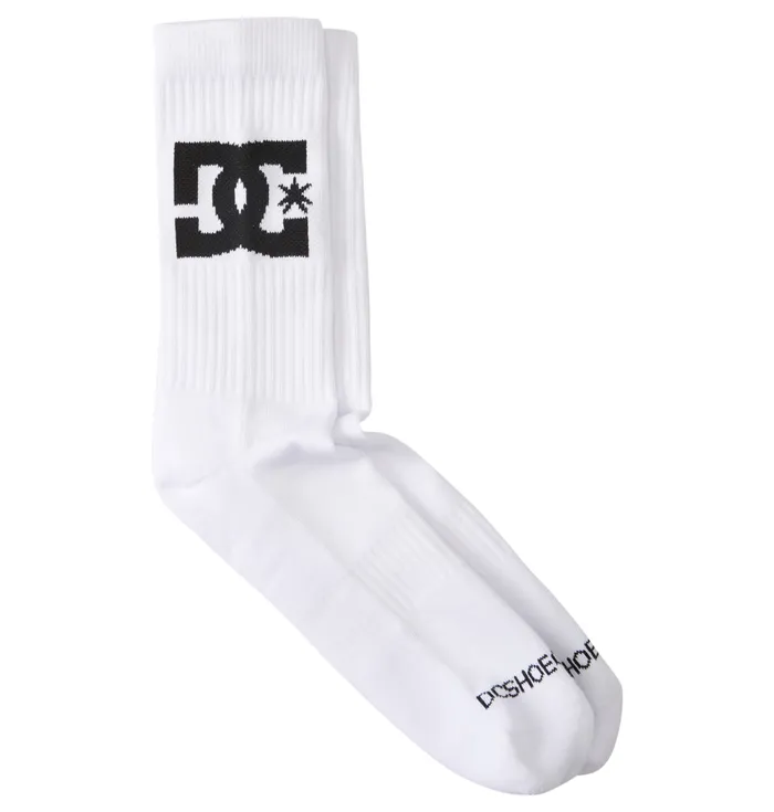Men Socks DC Shoes DC Star 2Pack Crew Socks white