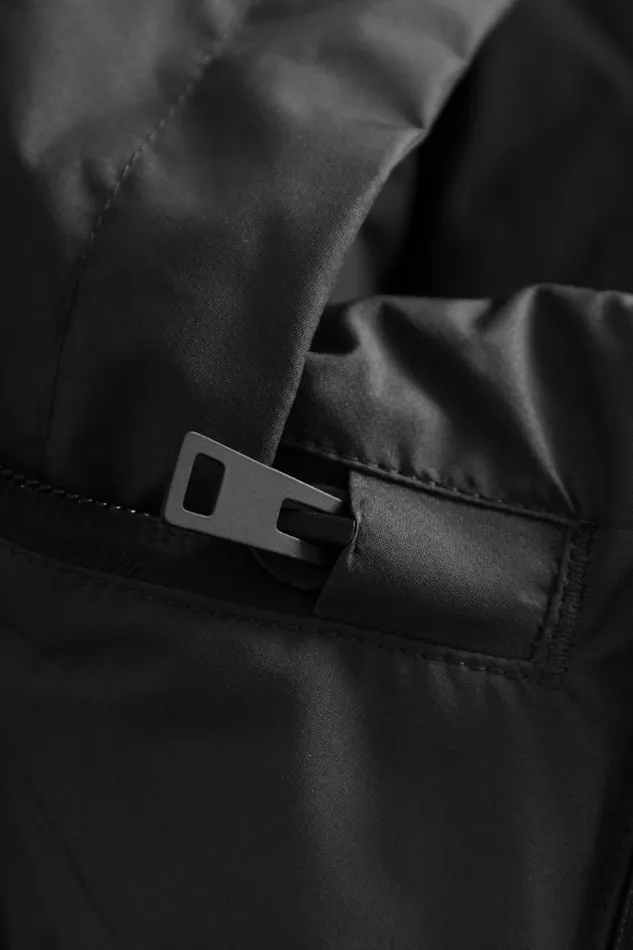Men Stand Collar Short Down Jacket Pertex Shield Black Norse Projects Outerwear