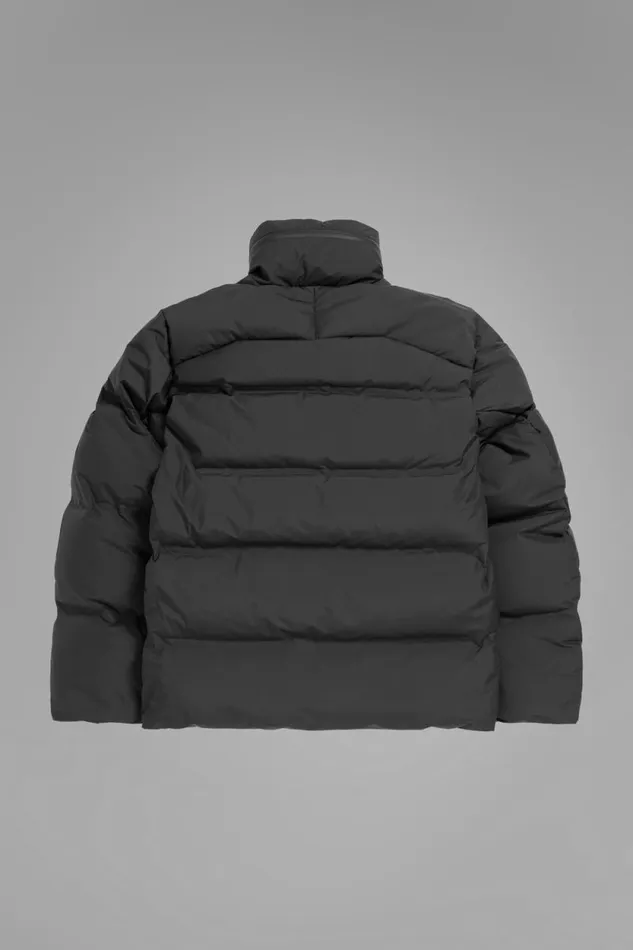 Men Stand Collar Short Down Jacket Pertex Shield Black Norse Projects Outerwear