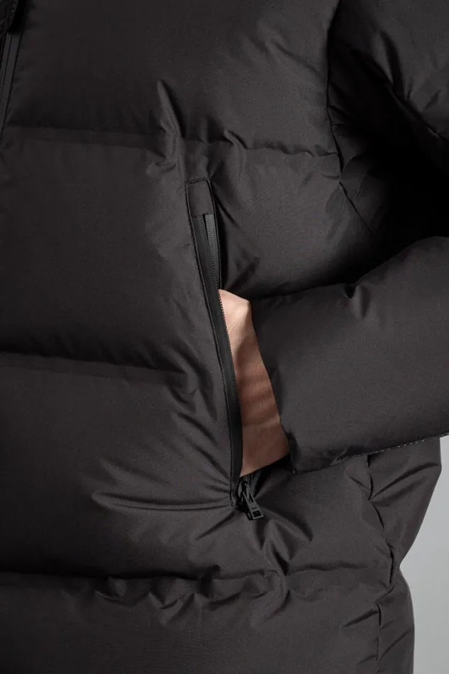 Men Stand Collar Short Down Jacket Pertex Shield Black Norse Projects Outerwear