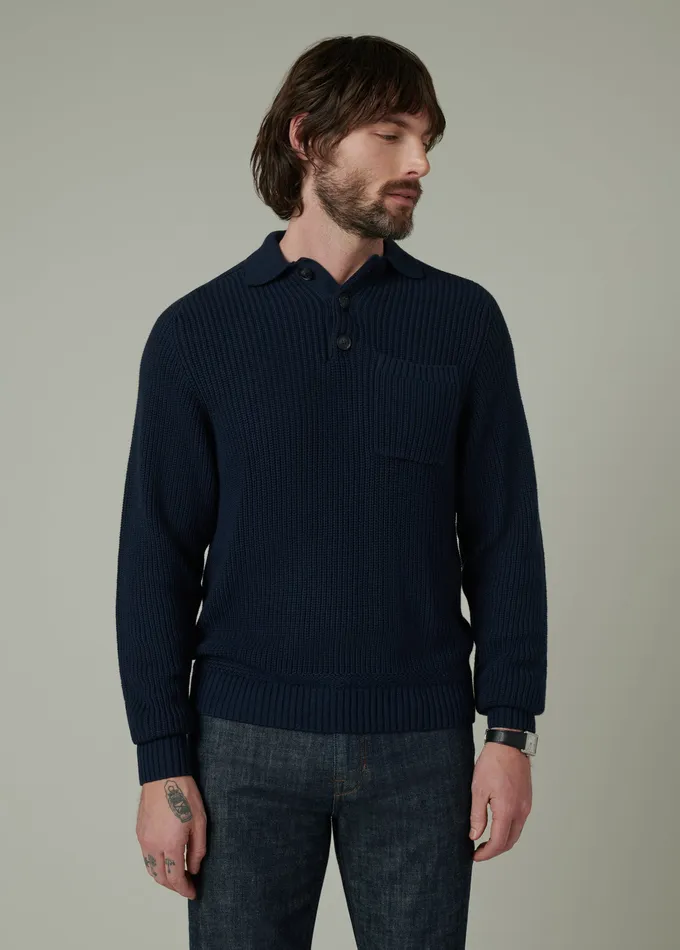 Men Sweaters Hoodies Joe8217s Jeans RUBEN POLO SWEATER Midnight Navy