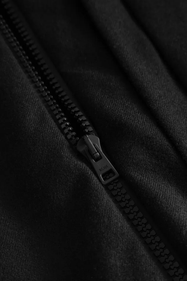 Men Technical Jacket Loro Piana Clima System Wool Black Norse Projects Outerwear