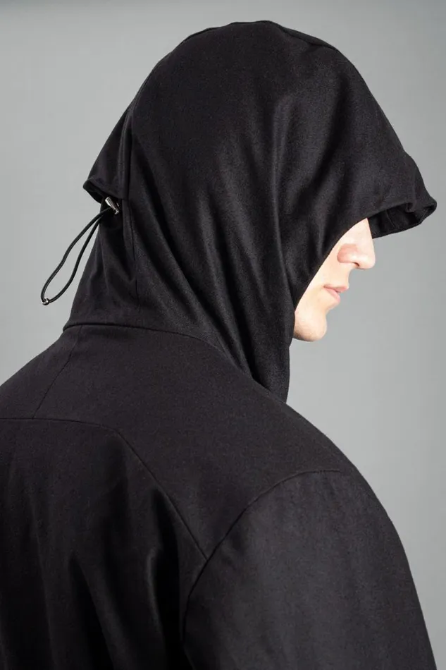 Men Technical Jacket Loro Piana Clima System Wool Black Norse Projects Outerwear