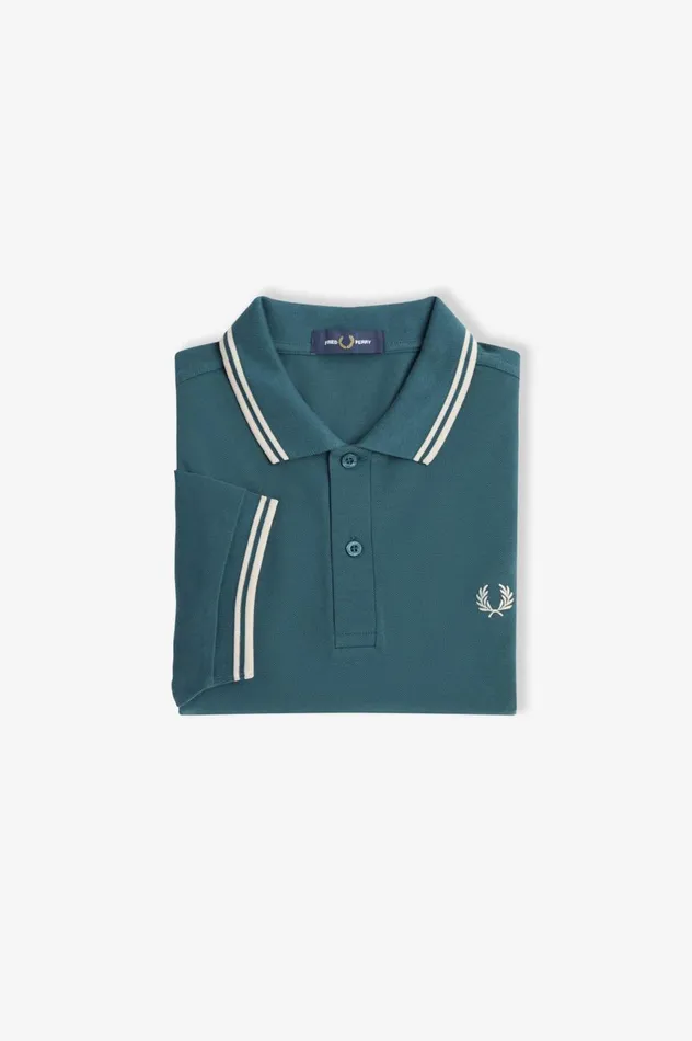 Men The ShirtM3600 Petrol Bluelight Oyster Fred Perry The Fred Perry Shirt