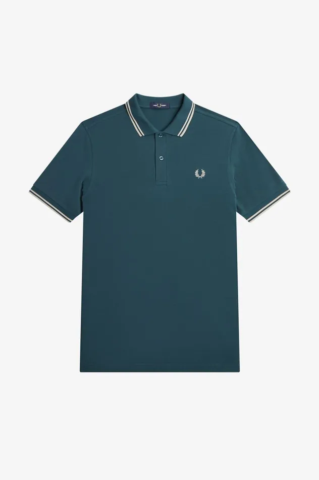 Men The ShirtM3600 Petrol Bluelight Oyster Fred Perry The Fred Perry Shirt