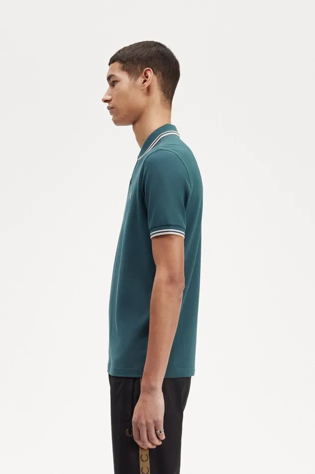 Men The ShirtM3600 Petrol Bluelight Oyster Fred Perry The Fred Perry Shirt