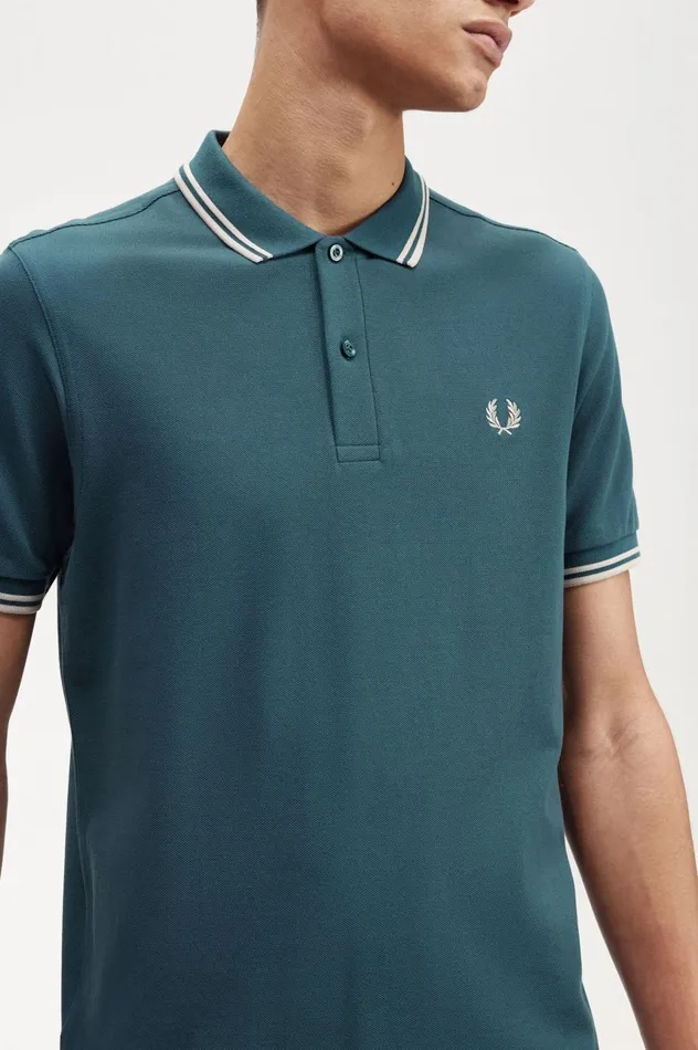 Men The ShirtM3600 Petrol Bluelight Oyster Fred Perry The Fred Perry Shirt
