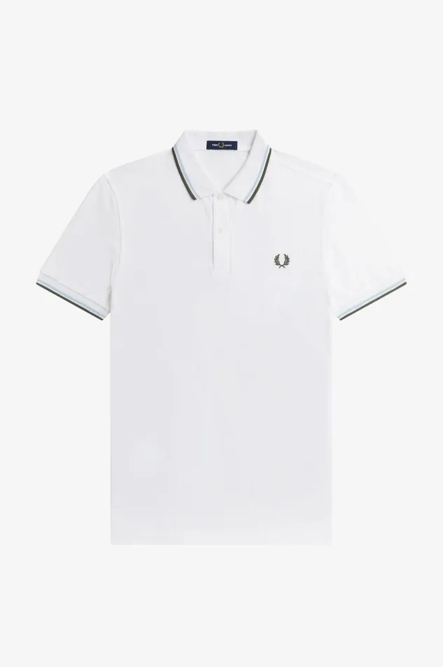 Men The ShirtM3600 Whitelight Icefield Green Fred Perry The Fred Perry Shirt