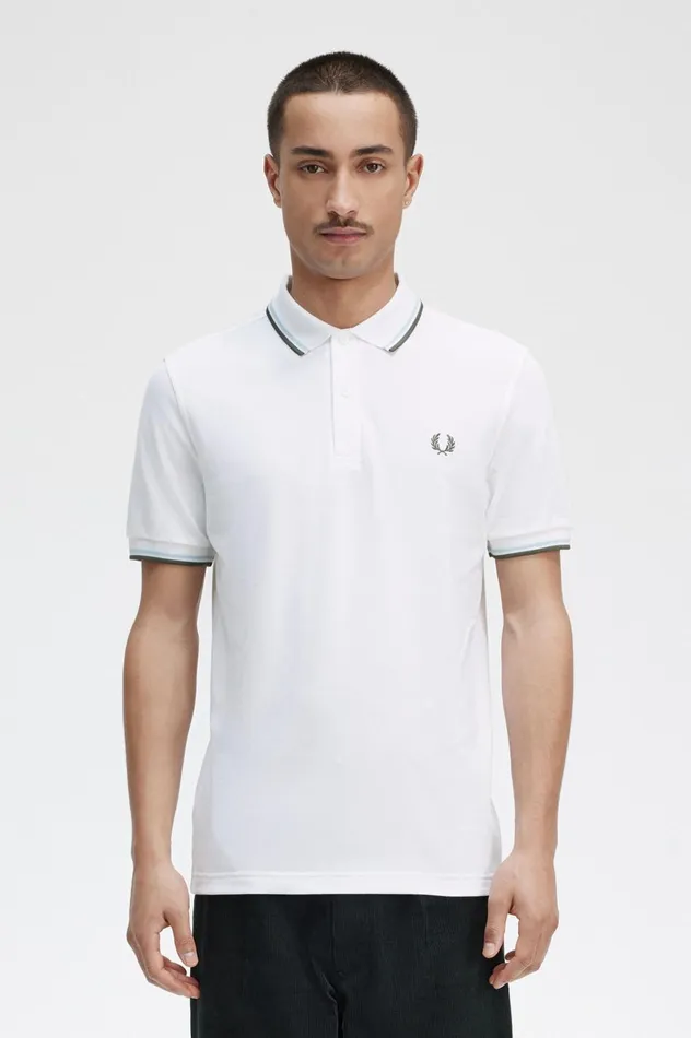 Men The ShirtM3600 Whitelight Icefield Green Fred Perry The Fred Perry Shirt