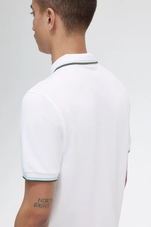 Men The ShirtM3600 Whitelight Icefield Green Fred Perry The Fred Perry Shirt