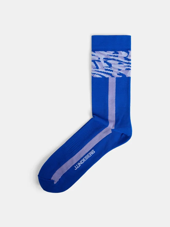 Men Tony Sock Purple Painted Zebra JLindeberg Socks