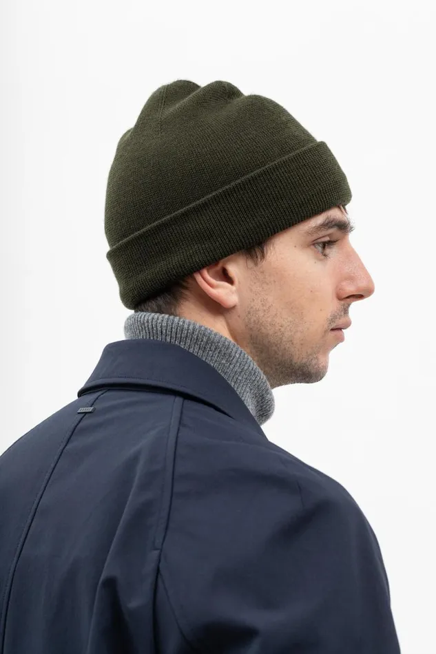 Men Top Tech Merino Beanie Army Green Norse Projects Beanies