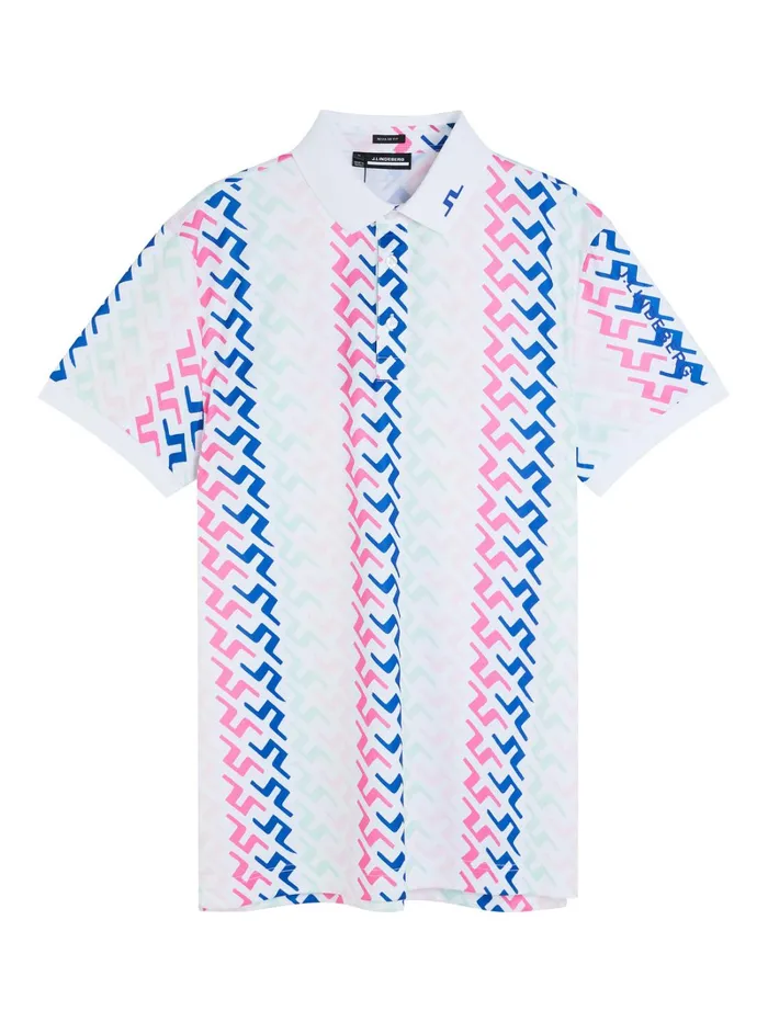 Men Tour Tech Reg Fit Print Polo Pink Painted Bridge JLindeberg Polo Shirts Men Tour Tech Reg Fit Print Polo Pink Painted Bridge JLindeberg Polo Shirts