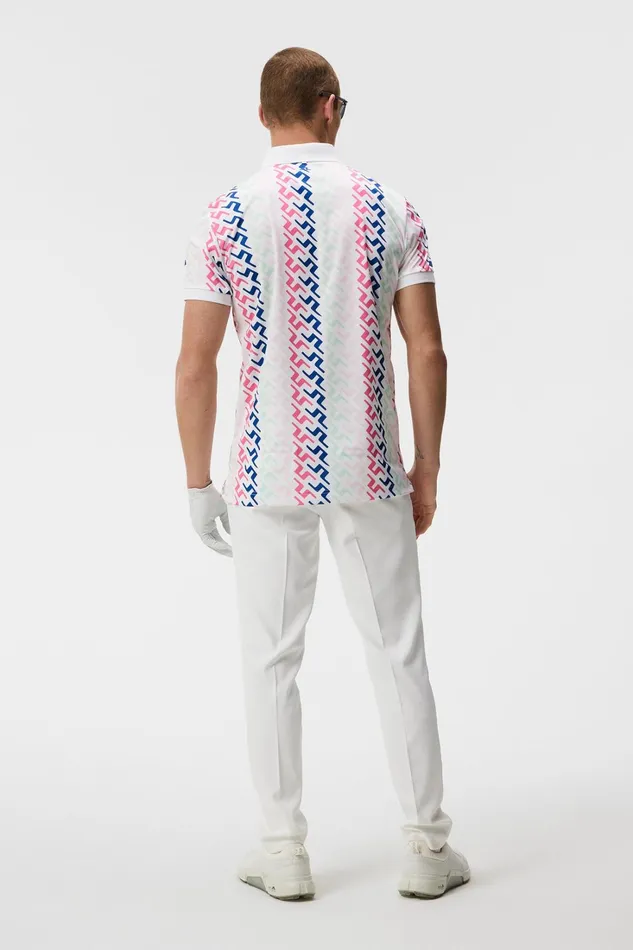 Men Tour Tech Reg Fit Print Polo Pink Painted Bridge JLindeberg Polo Shirts Men Tour Tech Reg Fit Print Polo Pink Painted Bridge JLindeberg Polo Shirts