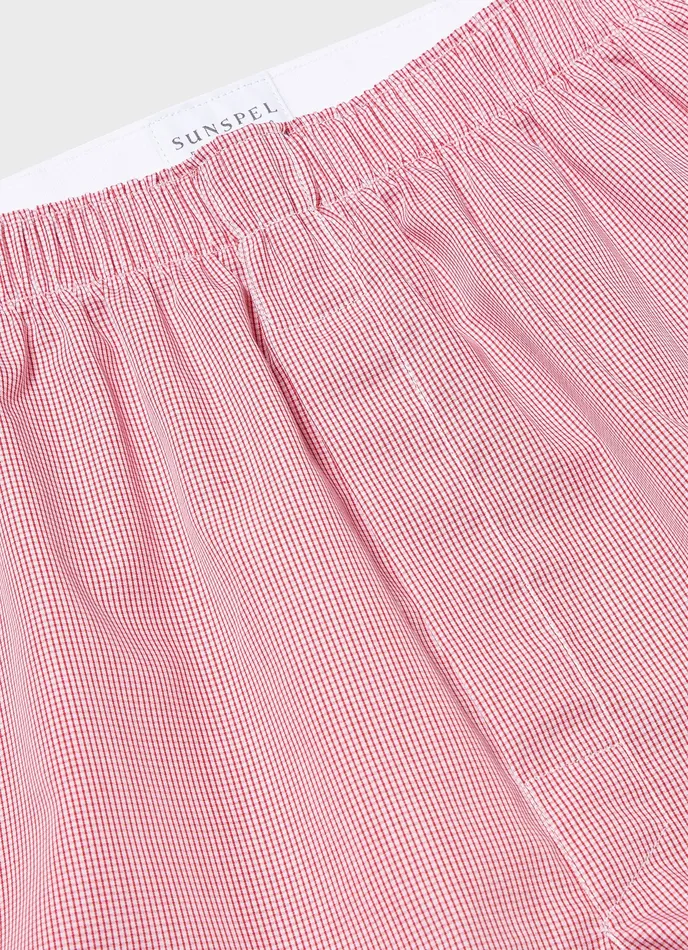Men ussunspel Classic Boxer Shorts Red Micro Gingham Buy More and Save Men ussunspel Classic Boxer Shorts Red Micro Gingham Buy More and Save