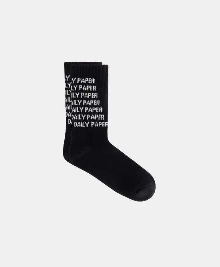 MenWomen Black Overload Socks Daily Paper Socks