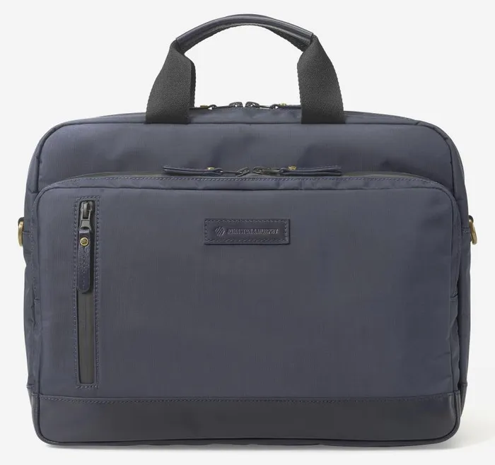 MenWomen Johnston and Murphy Backpacks and Briefcases Hudson Waterproof Briefcase Navy