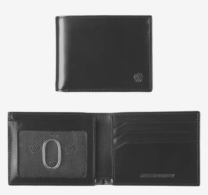 MenWomen Johnston and Murphy Wallets Hudson Billfold Black Brushoff