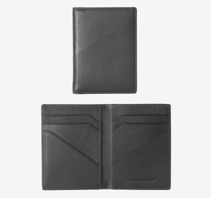 MenWomen Johnston and Murphy Wallets Richmond Perforated Bifold Card Case Black MenWomen Johnston and Murphy Wallets Richmond Perforated Bifold Card Case Black