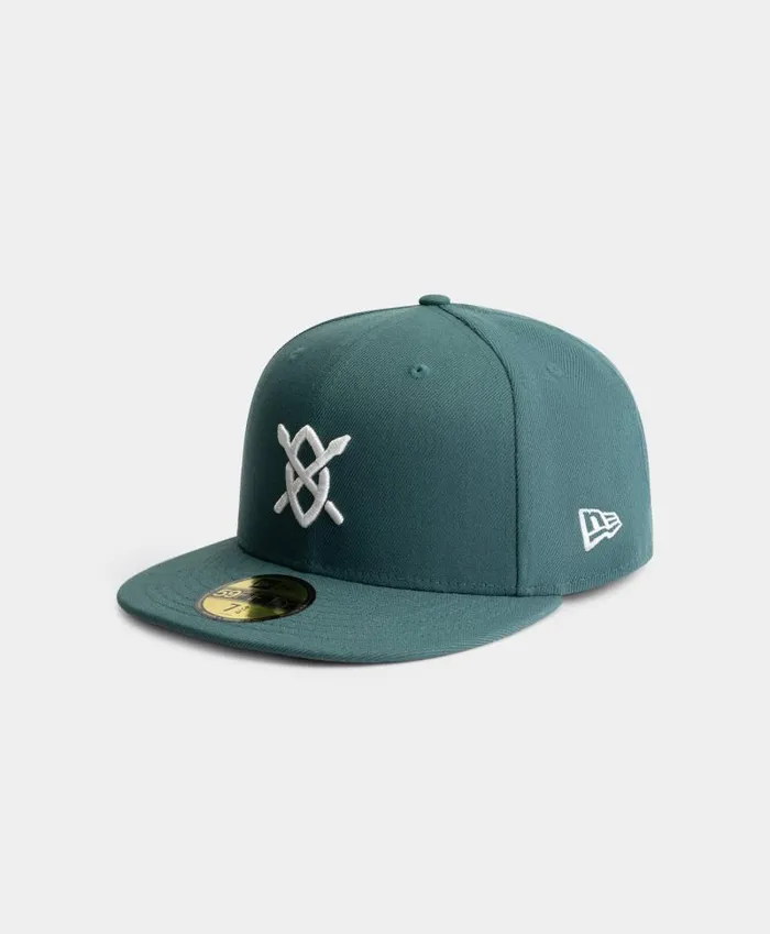 MenWomen Pine Green Daily Paper X New Era 59FIFTY Fitted Cap Daily Paper Headwear MenWomen Pine Green Daily Paper X New Era 59FIFTY Fitted Cap Daily Paper Headwear