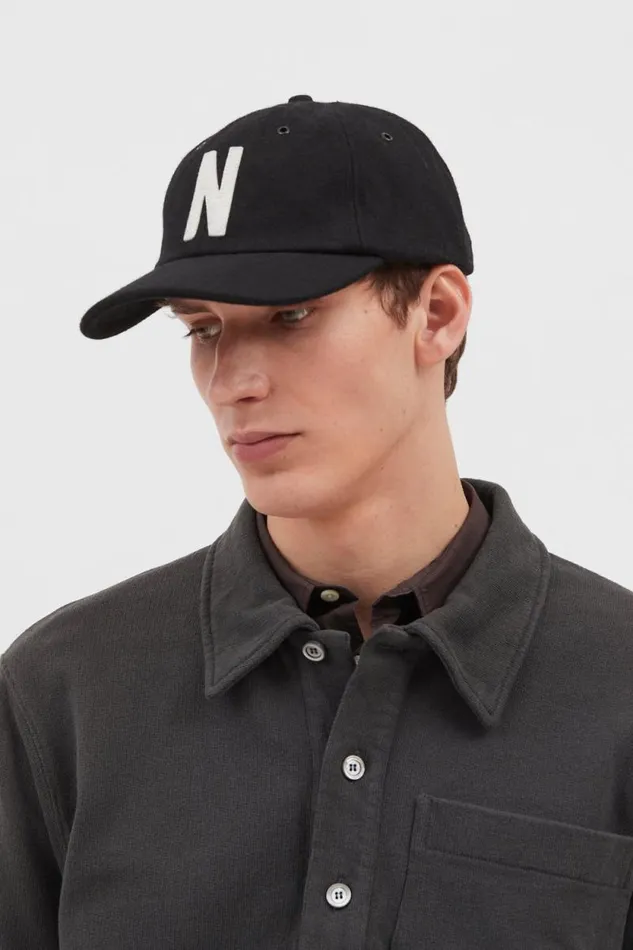 Men Wool Sports Cap Black Norse Projects Caps