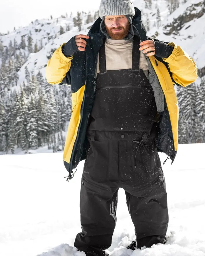 Mens 3L GoreTex Bib Overhauler 8211 Black Mens Volcom Pants