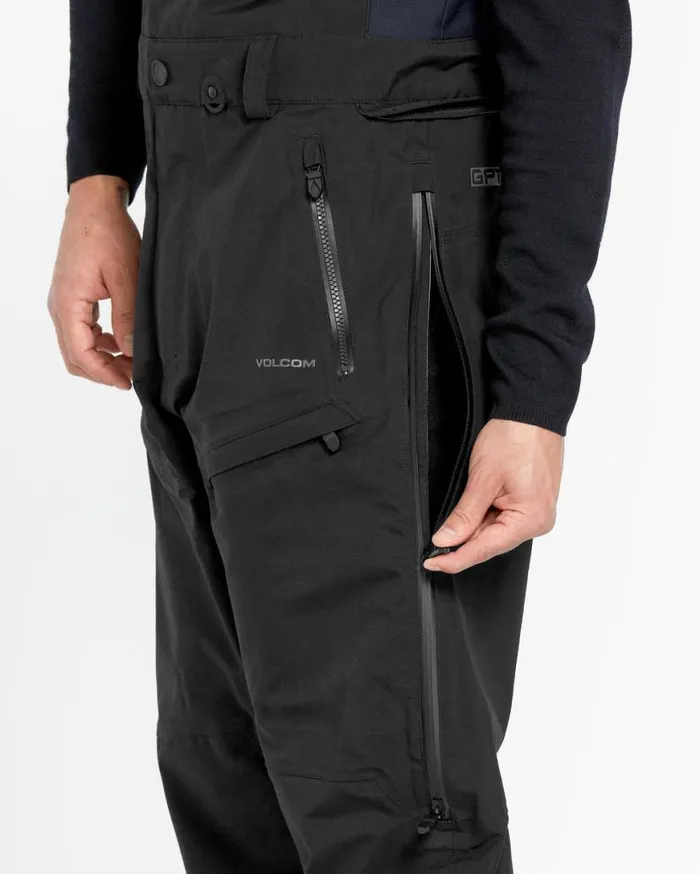 Mens 3L GoreTex Bib Overhauler 8211 Black Mens Volcom Pants