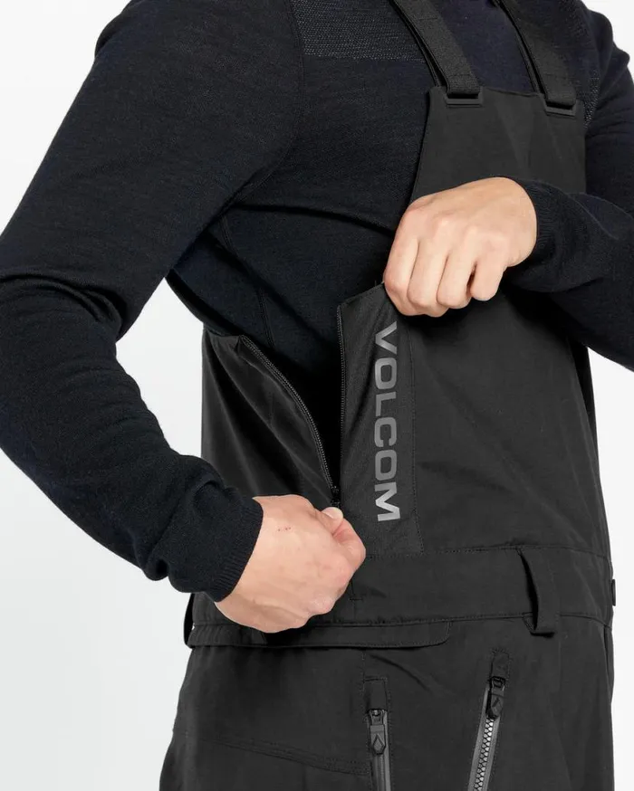 Mens 3L GoreTex Bib Overhauler 8211 Black Mens Volcom Pants