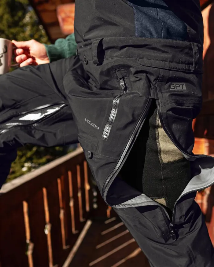 Mens 3L GoreTex Bib Overhauler 8211 Black Mens Volcom Pants