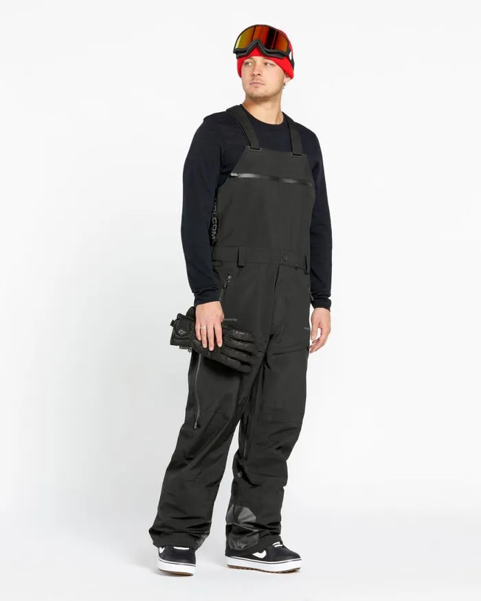 Mens 3L GoreTex Bib Overhauler 8211 Black Mens Volcom Pants