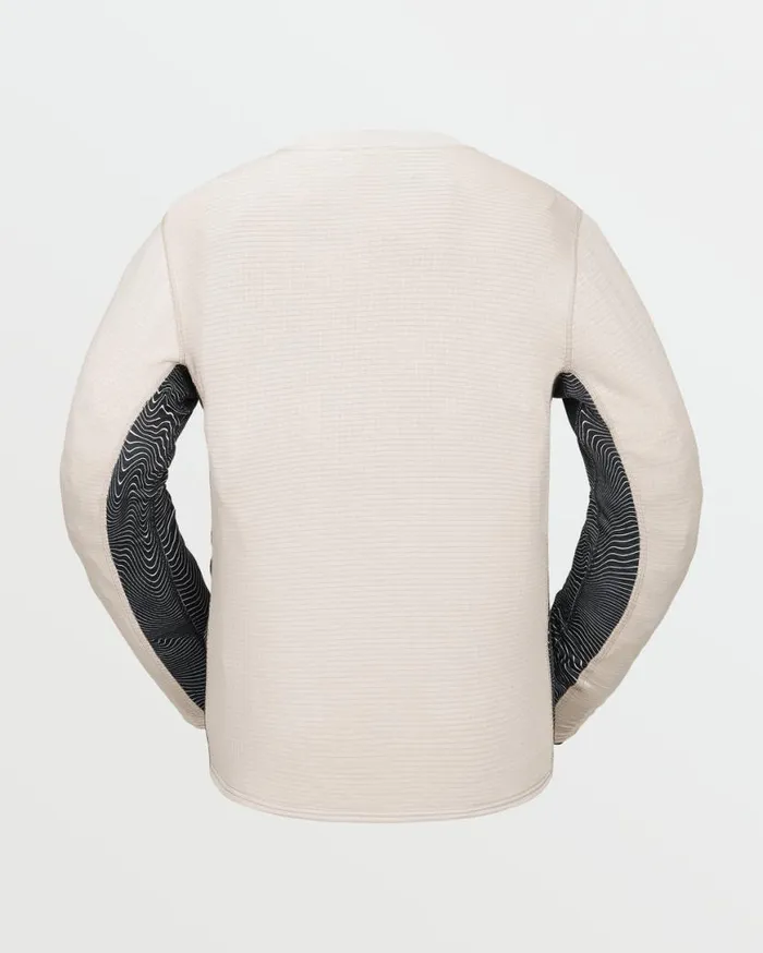 Mens Gridlock Crew Fleece 8211 Stone Mens Volcom Layering