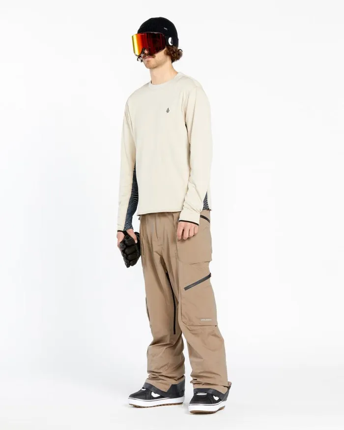 Mens Gridlock Crew Fleece 8211 Stone Mens Volcom Layering